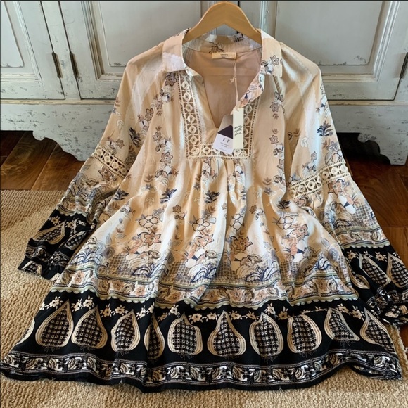 Bohemian Long Sleeve Tunic/Dress - Picture 2 of 4